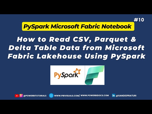 10 - How to Read CSV, Parquet & Delta Table Data from Microsoft Fabric Lakehouse Using PySpark