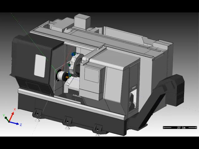 SolidCAM - Machine Simulation on a Haas ST 20Y