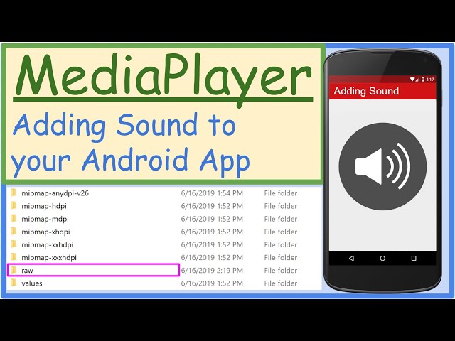 Adding Sound/Music to Your Android App
