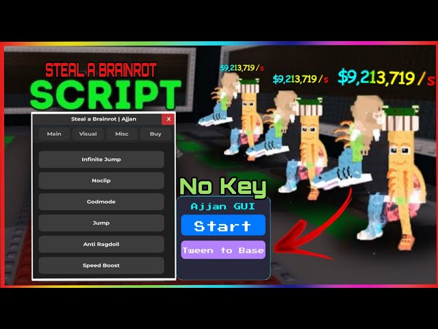 Steal a Brainrot Script GUI | NO KICK INSTANT STEAL NOCLIP ROBLOX SCRIPT