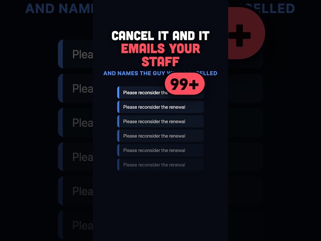 Cancel this software and it emails your whole company #Shorts