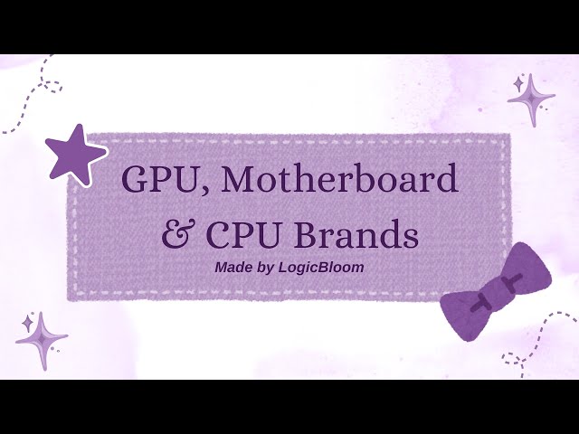 Web Dev & Tech Basics #2 – GPU, Motherboard & CPU Brands Explained! 💻🎮
