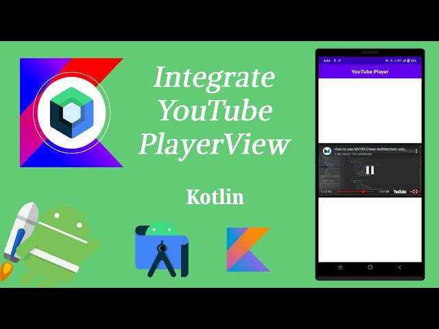 How to Integrate Youtube PlayerView Api using Kotlin | Android | Kotlin | Make it Easy