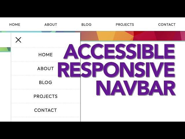 Accessible + Responsive Navbar (HTML CSS JavaScript)