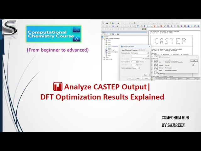 How to Analyze CASTEP Output in Material Studio | DFT Optimization Results Explained Step-by-Step