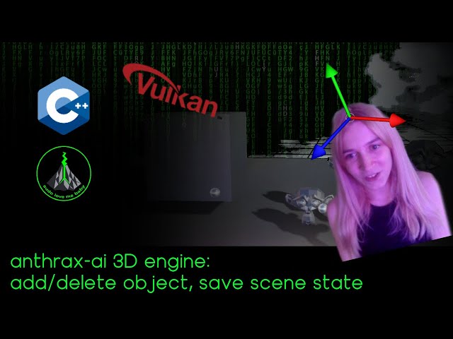 anthrax-ai game engine: add/delete object, save scene state (c++/vulkan)