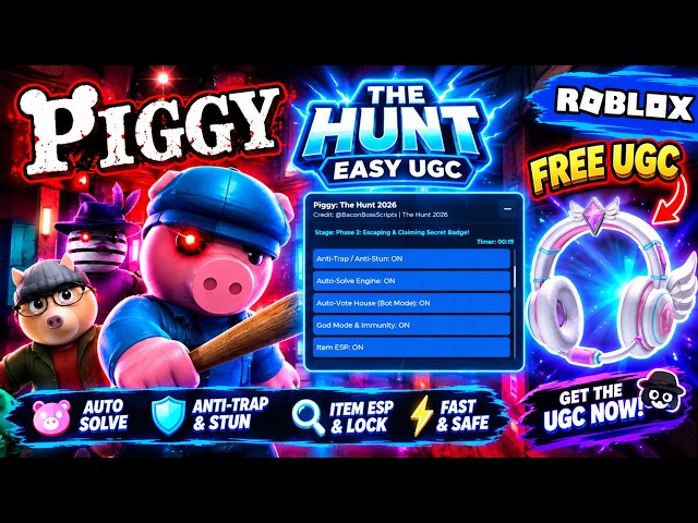[THE HUNT] Piggy OP SCRIPT (EASY UGC - AUTO SECRET BADGE A-Z) | *PASTEBIN*