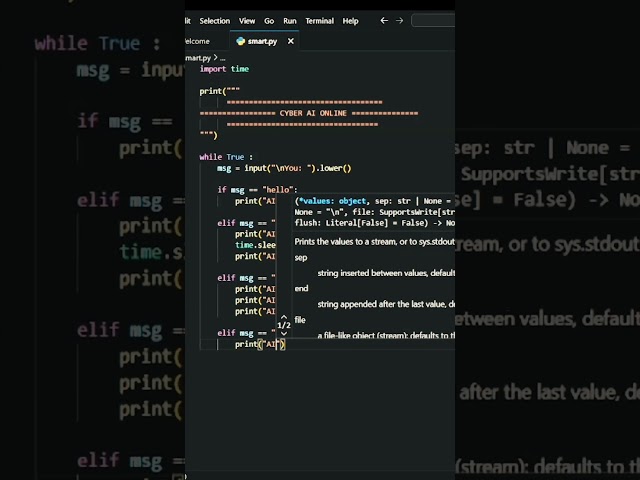 CYBER  AI  ✨ #coding #python #viral