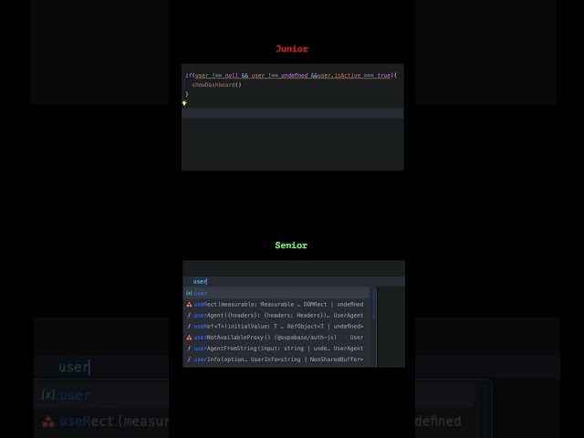 Junior Developer vs Senior: Code Comparison #programming #javascript #webdevelopment