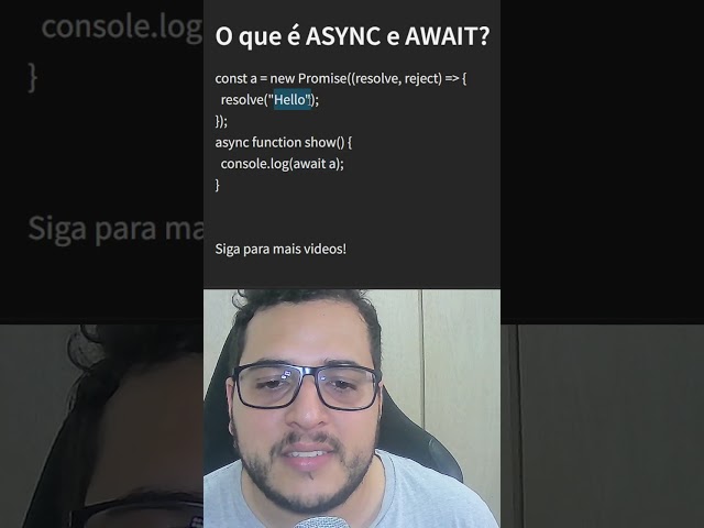 O que é async e await ? Se inscreva pra mais #shorts #code #programação #javascript #8