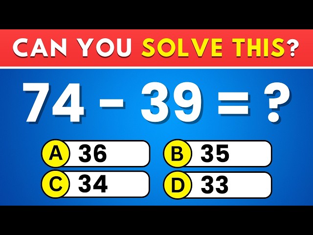 Your Math Skills Are Sharp If You Pass This! 🧠 30 Maths Quiz Challenge 📊