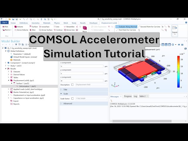 COMSOL Simulation: MEMS Accelerometer