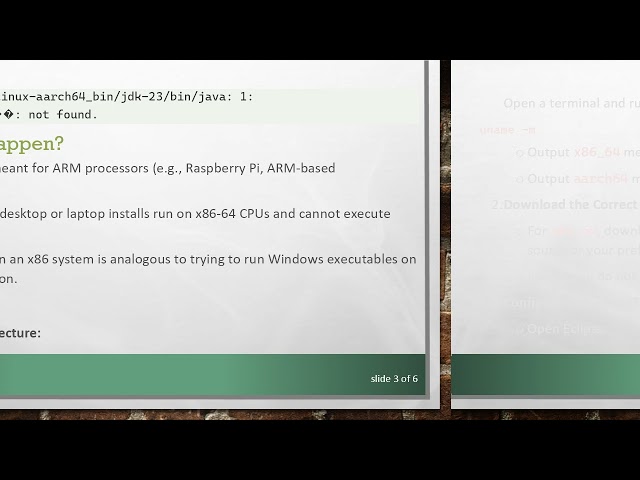 Fixing the Syntax error: word unexpected in Eclipse on Debian 12 with ARM Java JDK