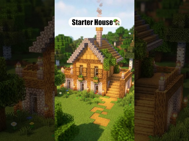 Minecraft Easy Starter House🏠 #shorts #minecraft