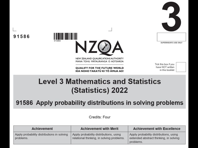 2022 NCEA Level 3 Statistics AS91586 | Full Exam Walkthrough & Solutions