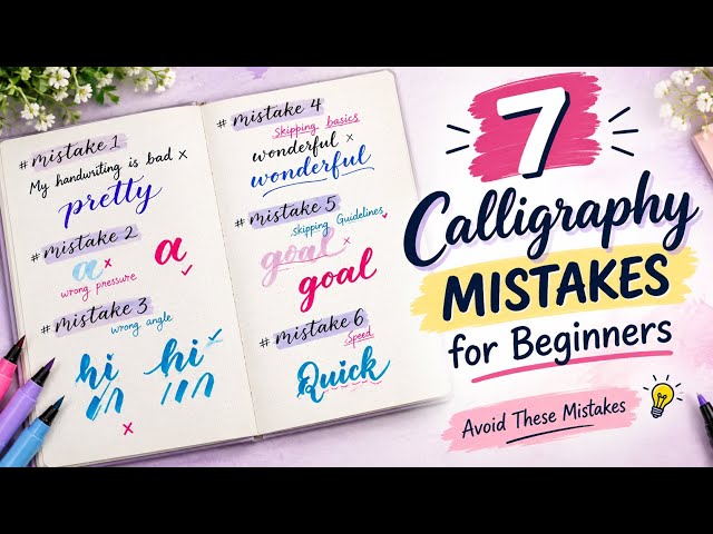 7 Calligraphy Mistakes Beginners Must Avoid | Brush Pen Calligraphy Tips