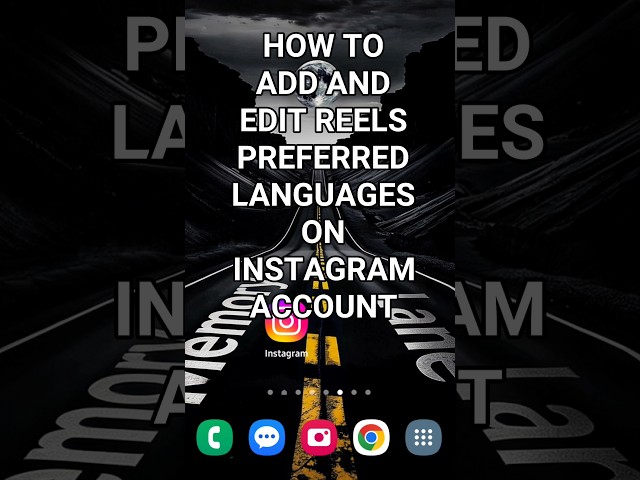 How To Add & Edit Reels Preferred Languages on Instagram Account #instagramtutorial #instagram #how