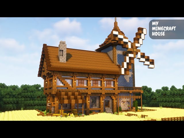 Minecraft | How to build a large windmill in the middle of a field