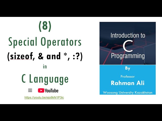 W3L5: Special Operators in C: Pointers (*), Address-Of (&), and Sizeof (datatype)