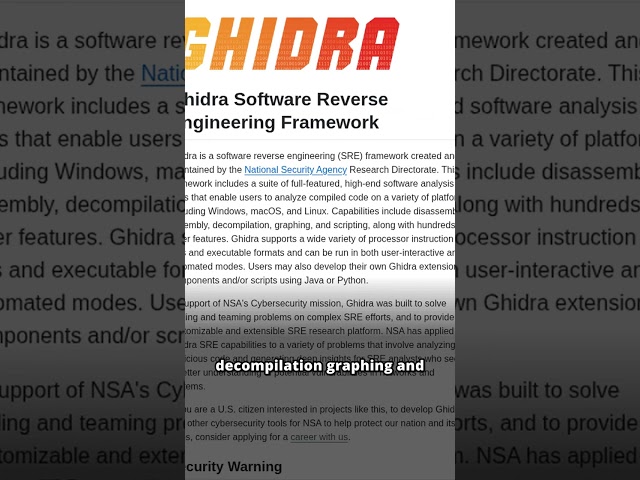 Ghidra Java Framework for Reverse Engineering – Disassembly, Decompilation & Scripting