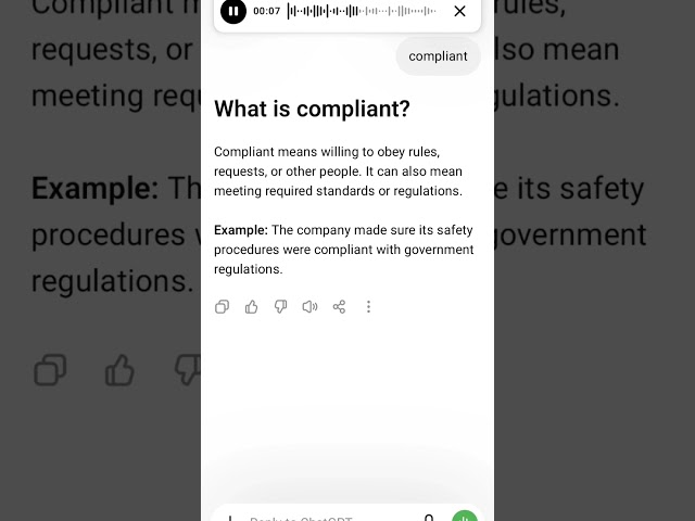 What is compliant?