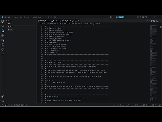 INTRODUCTION TO PYTHON