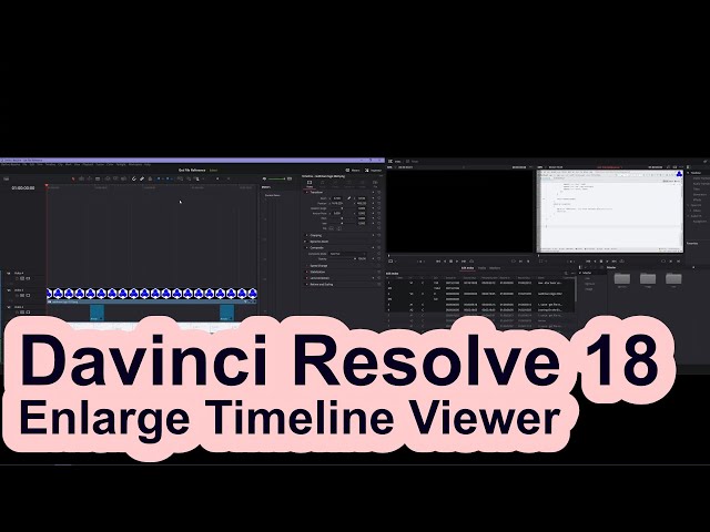Enlarge Timeline Viewer | Davinci Resolve 18 Tips (Not as expected but can help)