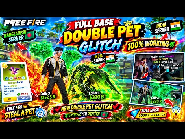 🔥 NEW DOUBLE PET GLITCH 100% WORKING 😱 | FULL BASE DOUBLE PET GLITCH | STEAL A PET Bangladesh Server