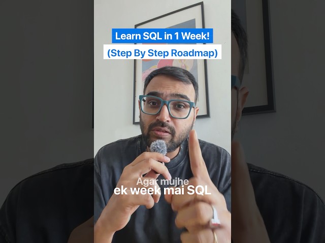How to Learn SQL in 1 Week 2026! Complete Data Analyst Roadmap