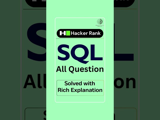Complete Hackerrank sql questions|sql tutorial| sql full course|sql tutorial for beginners|SQL