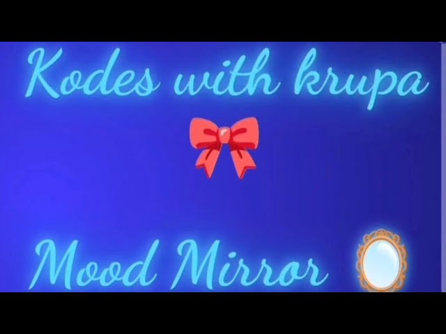 🪄🎀How I Built a Mood Mirror with HTML, CSS & JavaScript 🪞✨ | Full Tutorial💥