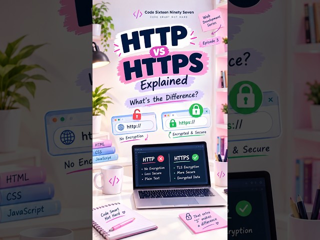 #https  and #http HTTP vs HTTPS Explained | What’s the Difference? 🔐  #backenddeveloper #microsoft