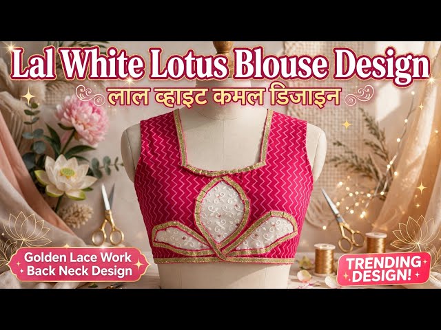 Blouse Back Side Design Cutting and Stitching | White Net Work Blouse Design Full Tutorial