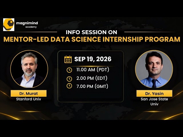 Info Session on Mentor-Led Data Science Internship Program
