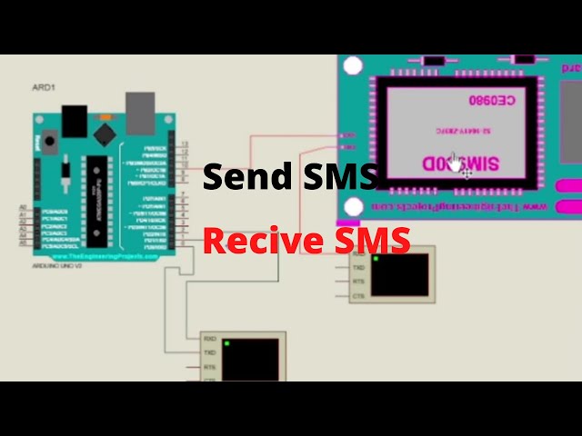 Send and Recive SMS using GSM module with arduino on proteus software || with source code || 2024