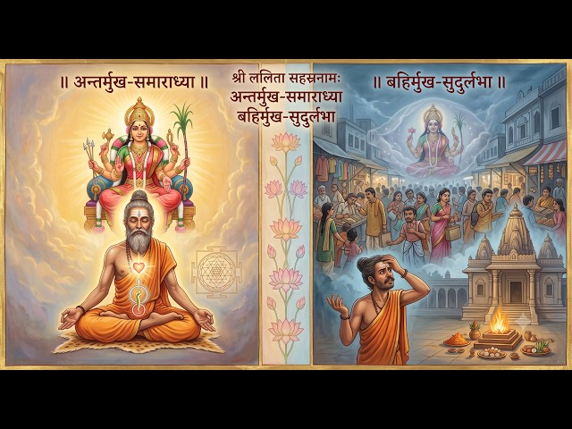 Sree Lalitha Sahasra nama first 14 names -Anthar Mukha SamaAradhya Bahir Mukha SuDurlabha