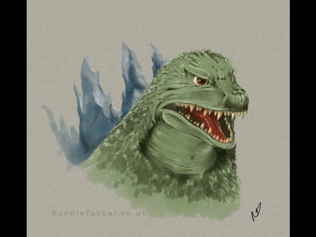 I'm doodling - Godzilla