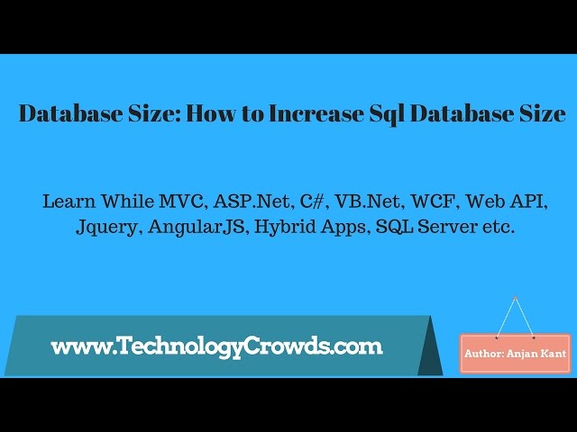 Database Size: How to Increase Sql Database Size
