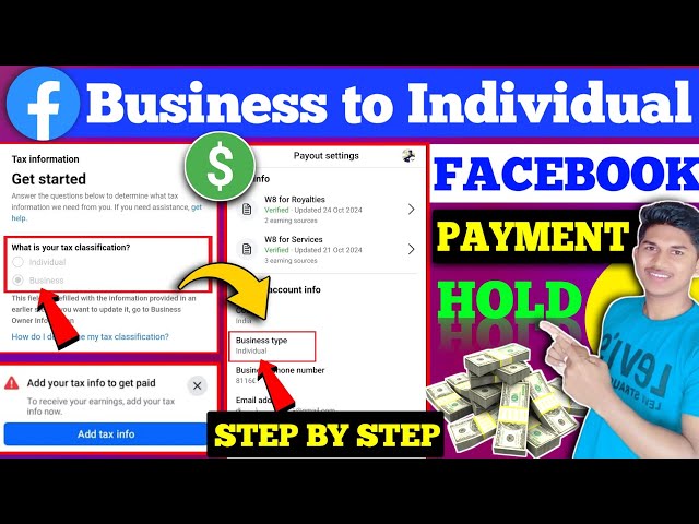🔴LIVE देखो | Business to Individual Facebook | How to Change Facebook Payout Business to Individual