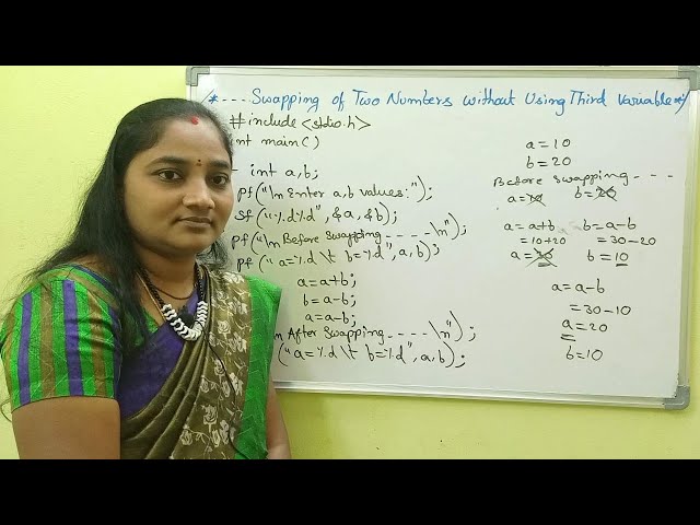 C-Language||Swapping Of Two  Numbers Without Using Third Variables  In Telugu|Telugu ScitTutorials