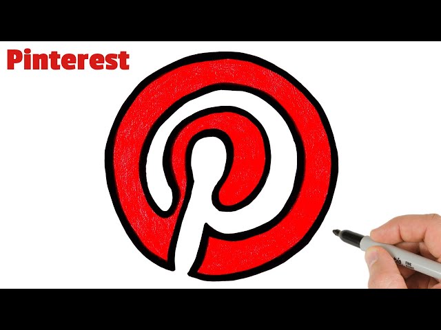 How to Draw Pinterest Logo Easy