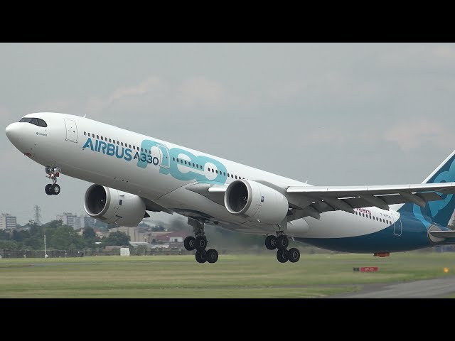 Airbus A330 NEO first time at Paris Air Show 2019 4Kᵁᴴᴰ the full show