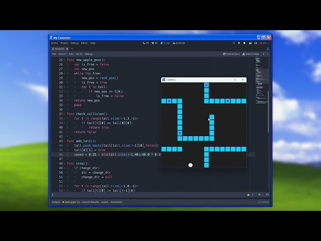 ASMR Programming in (Godot) - Coding (Snake) - No Talking