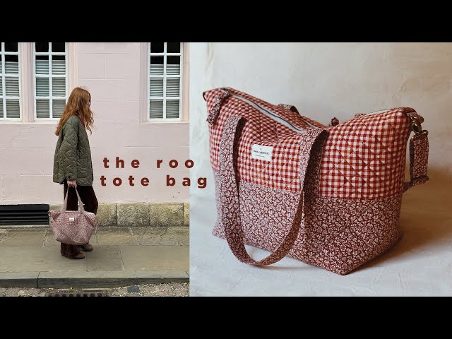 THE ROO TOTE BAG TUTORIAL 🪡  multi pocket zipped tote bag | Rosie Caldwell