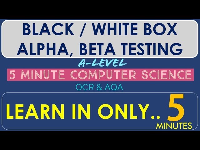 Tutorial 17. Alpha Beta Block Box White Box Testing in 5 minutes!