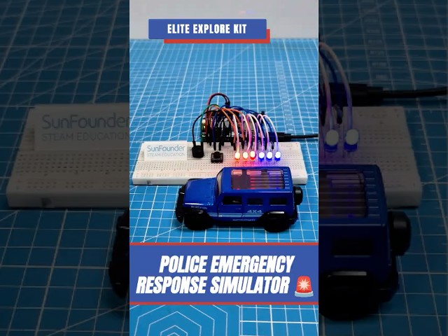 Arduino Police Lights & Siren 🚨 | UNO R4 WiFi Project#arduino  #arduinoproject  #stemprojects
