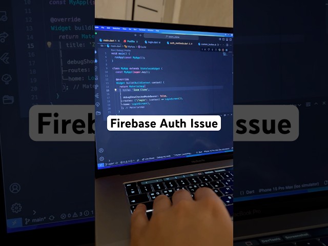Flutter Firebase Auth Issue Solution #flutter #coding