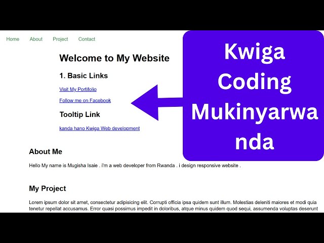 Kwiga Gukora Website Musomo Rya HTML Links