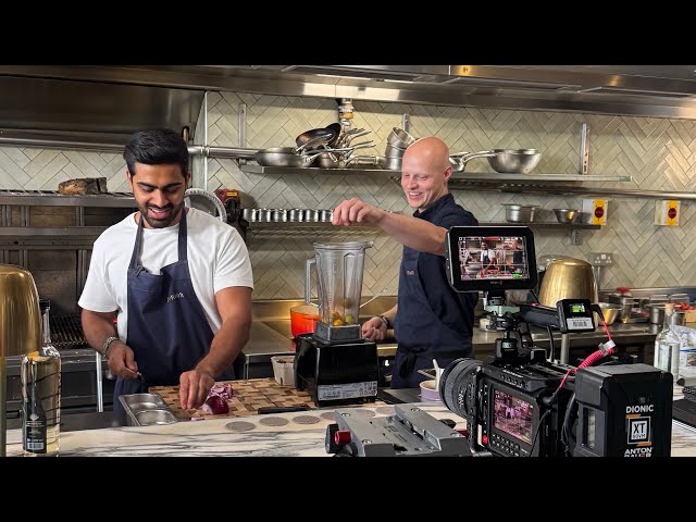 In front of the fire with Notorious Foodie & @maxcoenchef at Dorian Notting Hill - Episode 2