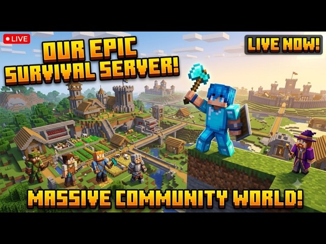 MINECRAFT LIVE PUBLIC SMP 24/7 ONLINE | CRACKED JAVA BEDROCK & POCKET EDITION